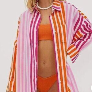 Beach Riot Alexa Sunset Stripes Top